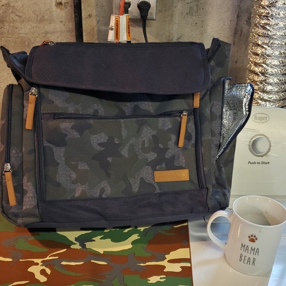 blue camo diaper bag